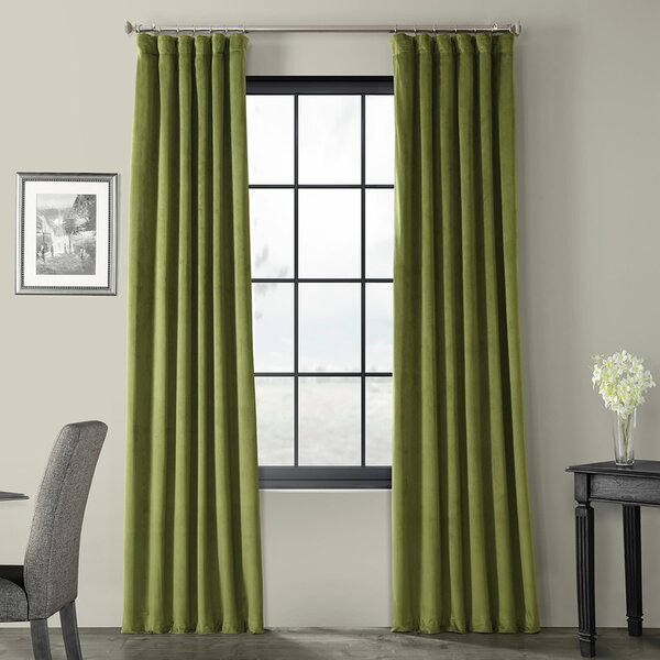 Dark Green Velvet Curtains | Wayfair